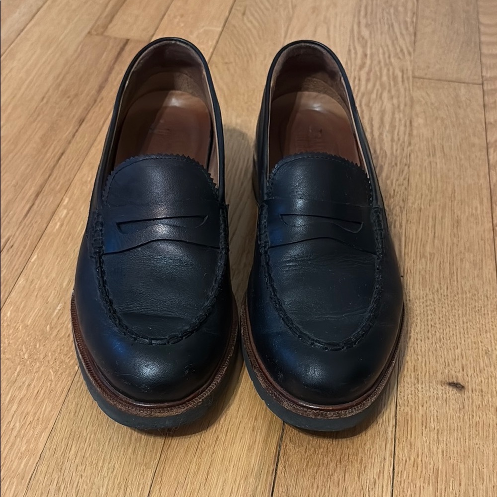 Samuel Hubbard Classic Black Leather Loafers